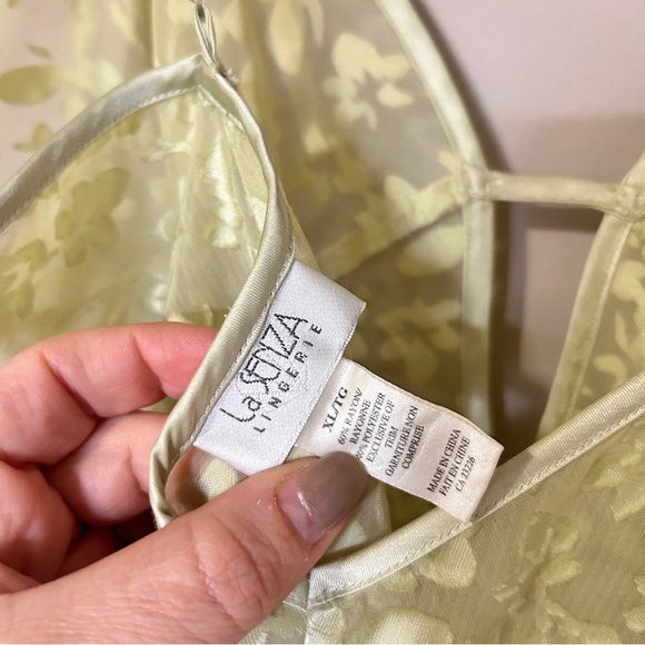 Vintage La Senza Lingerie Belted Robe and Slip dress set Sz L/XL - Picture 4 of 12